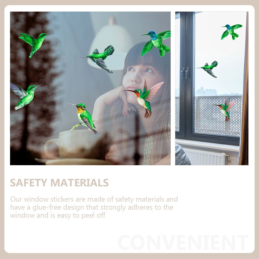 1 Set of Anti-Collision Window Cling Bird Static Cling Window Sticker Anti Collision Bird Strike Window Sticker