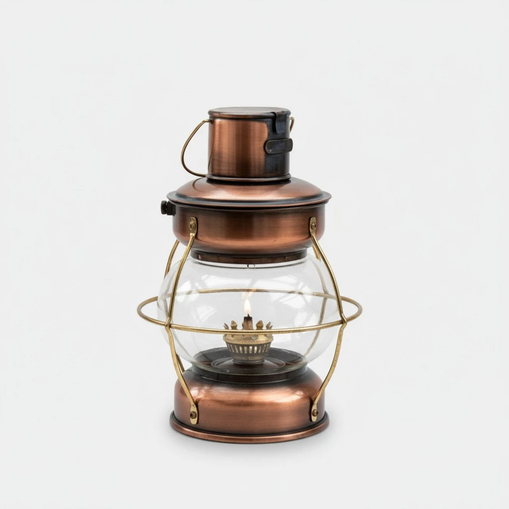Retro Kerosene Glass Kerosene Lamp Vintage Oil Lantern Desktop Lighting Decoration