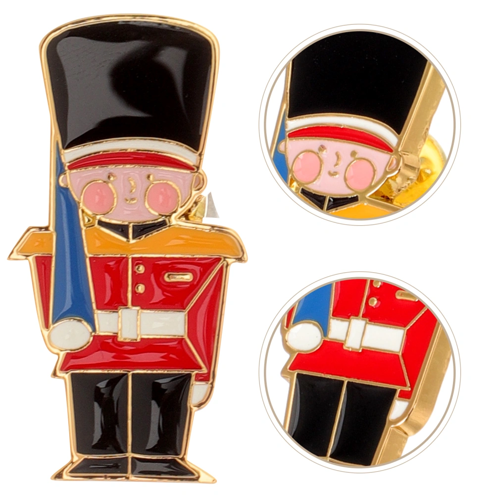 2pcs Nutcracker Shape Brooches Nutcracker Metal Brooch Nutcracker Breastpins Clothes Decor