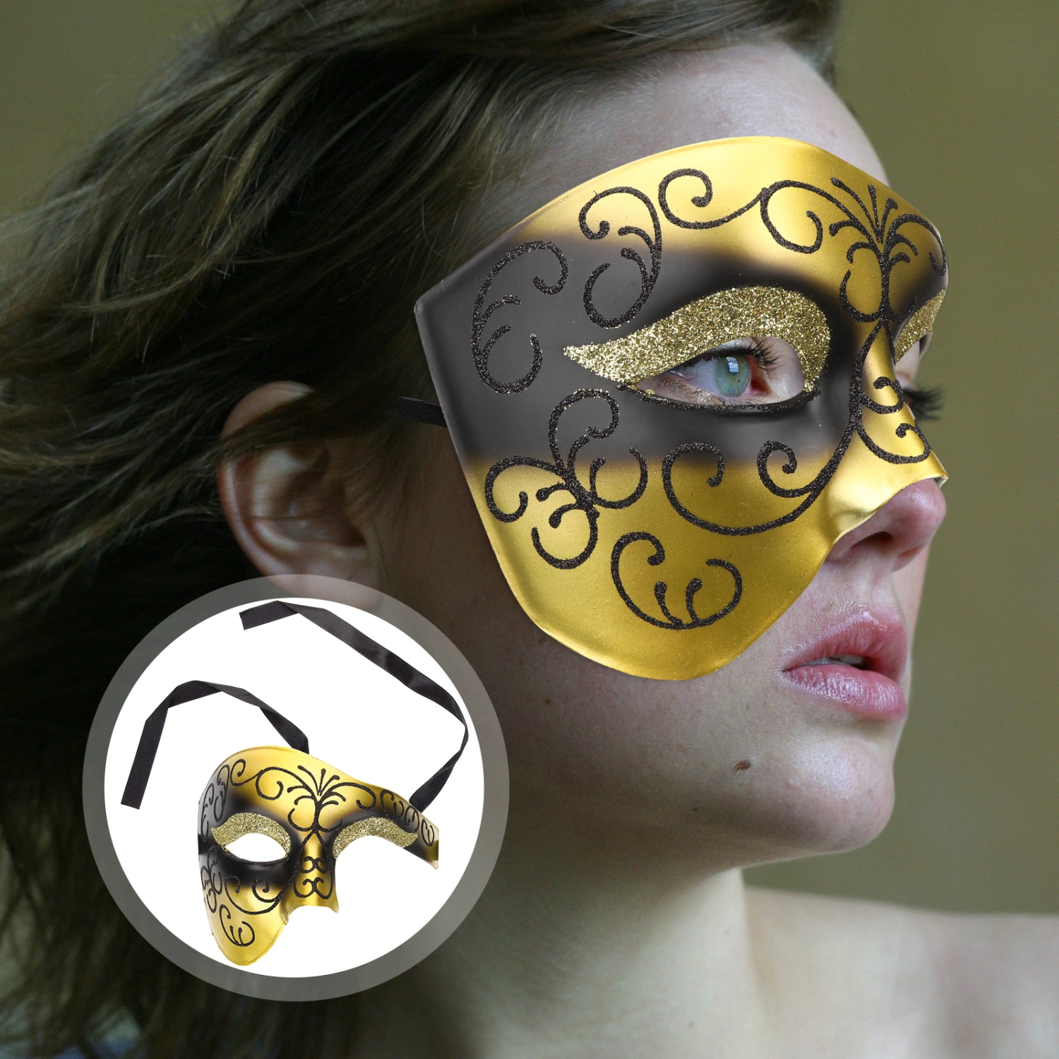 Masquerade Mask Half Face Mask Halloween Masquerade Party Cosplay Mask