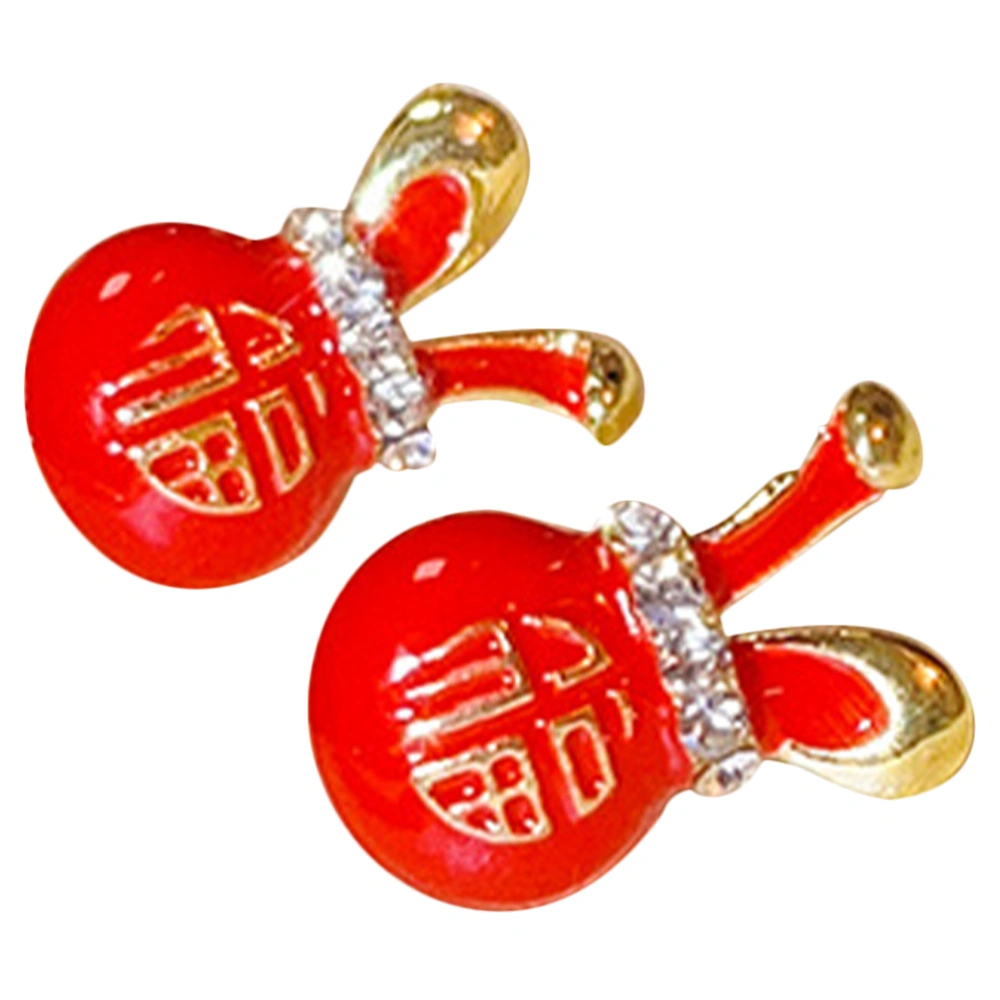 1 Pair Rabbit Earrings Holiday Chinese Character Earrings for Women Teen Girls