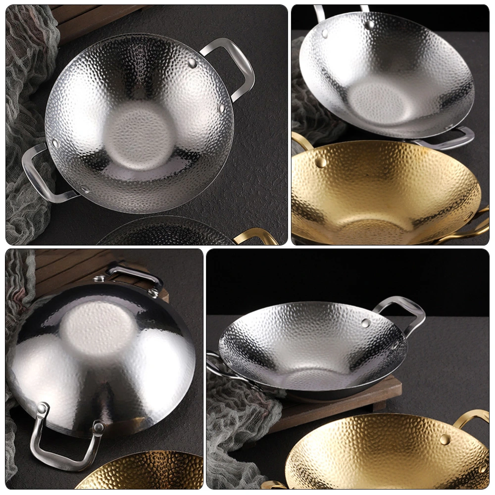 Cooking Pot Double Handle Cooking Pan Stainless Steel Pan Kitchen Cooking Tool Kitchen Hot Pot