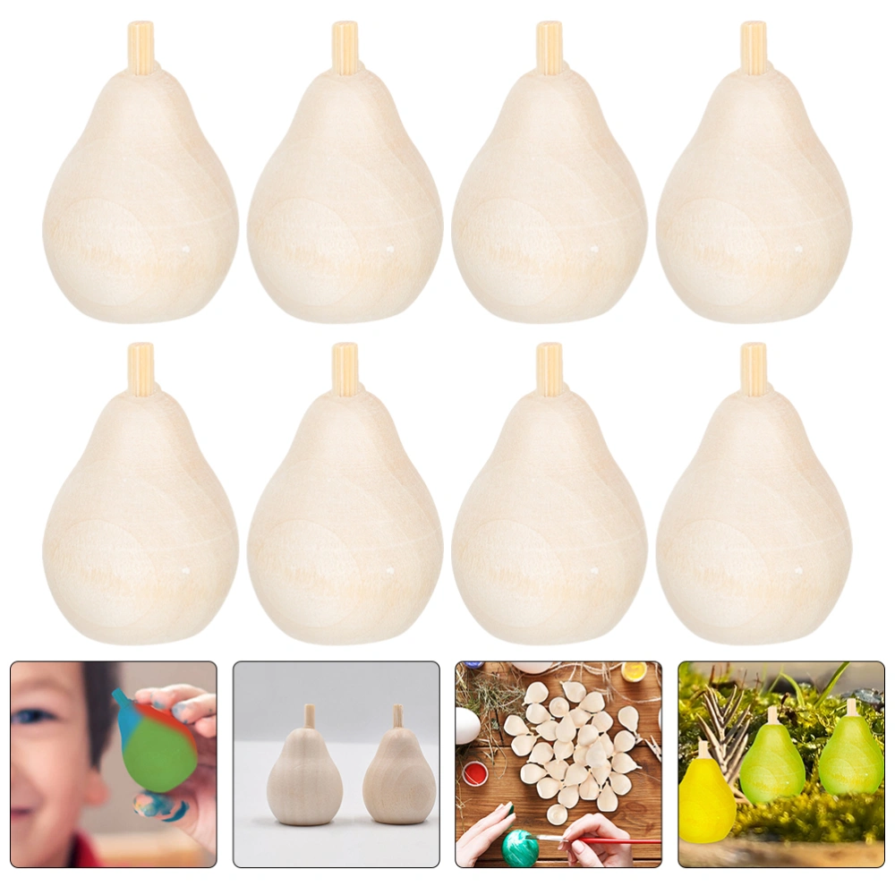 20Pcs Unfinished Wooden Crafts DIY Unpainted Fruit Shape Art Crafts for Color Painting