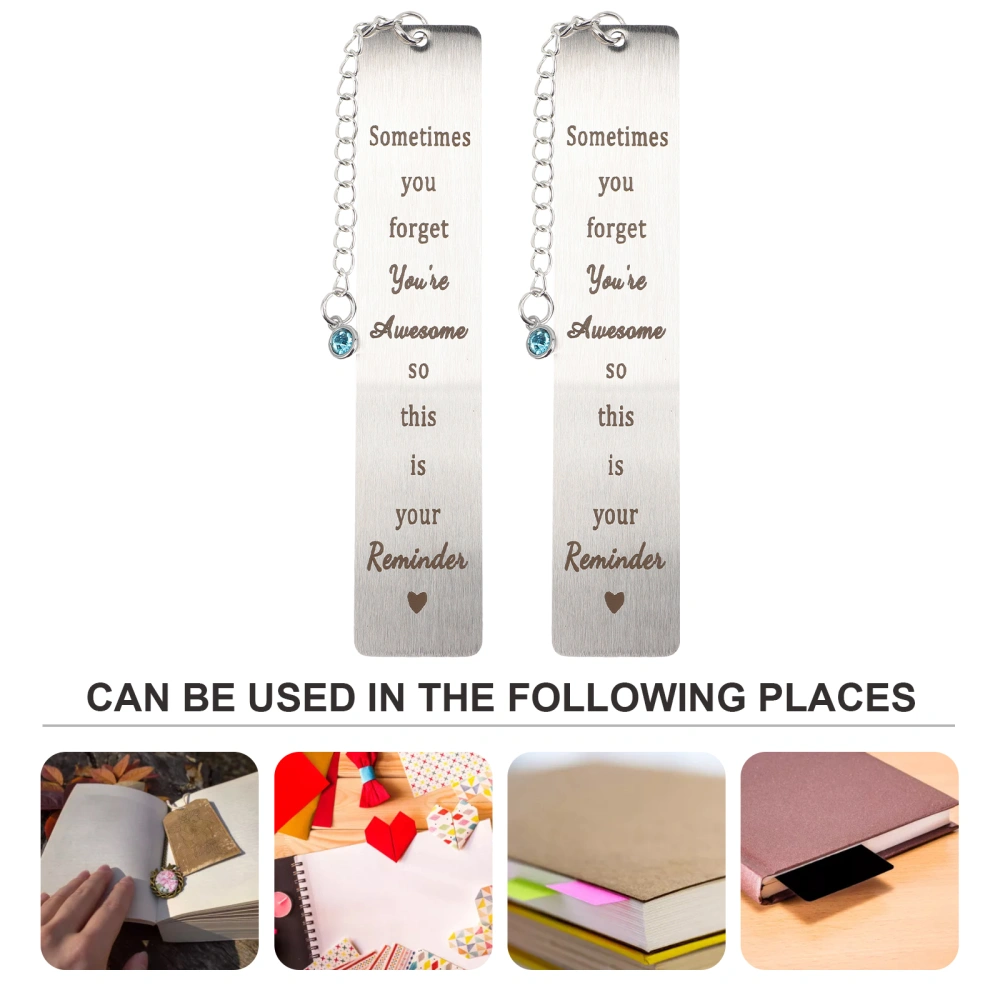 2pcs Decorative Reading Bookmarks Stylish Page-marker for Students Teachers