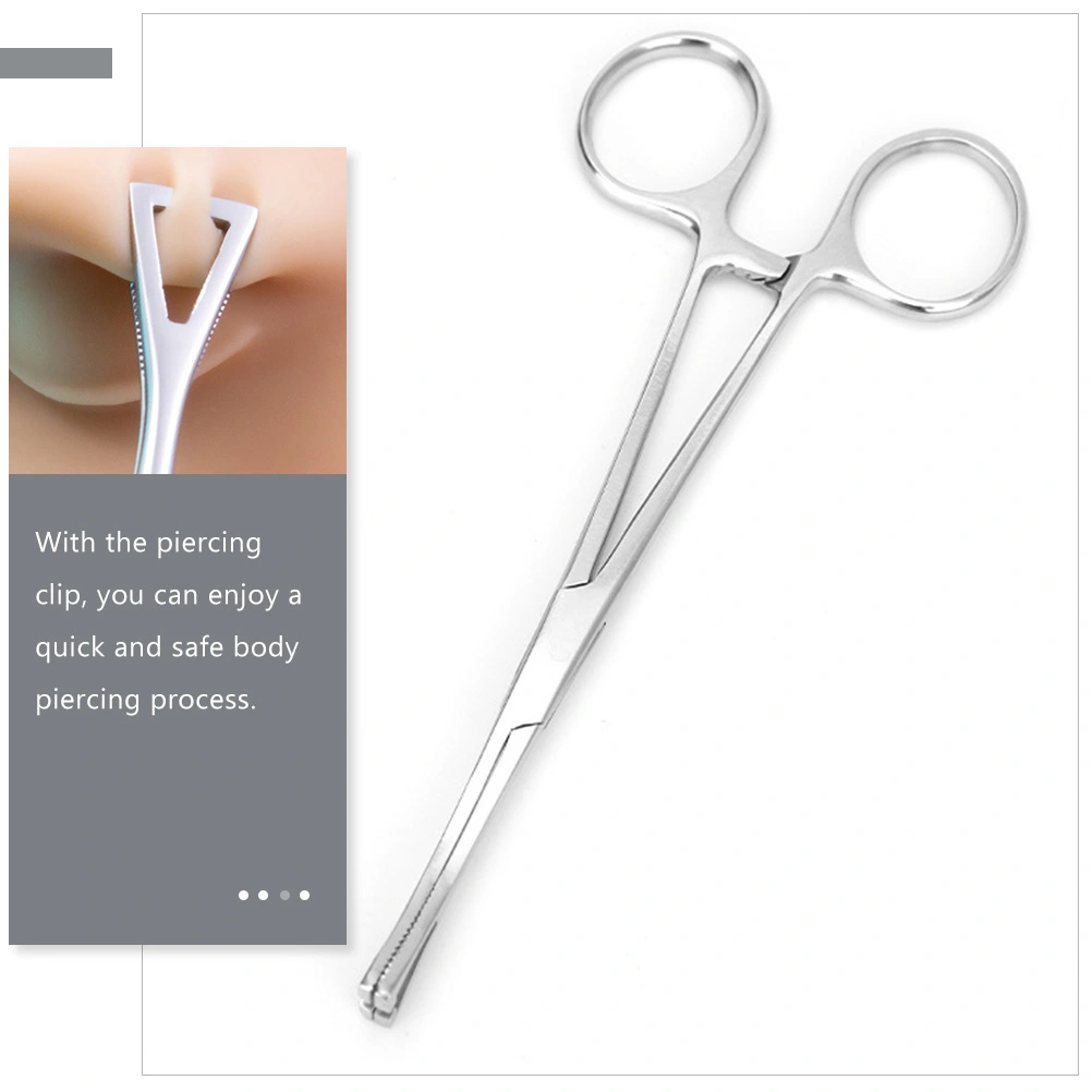 Stainless Steel Piercing Plier Piercing Tool Piercing Clamps Body Piercing Forceps for Body