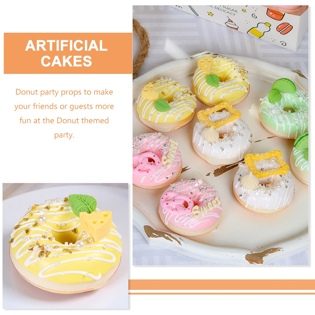 4Pcs Simulation Donuts Models Lifelike Fake Donuts Decorative Artificial Donuts Showcase Props