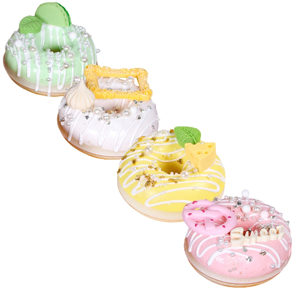 4Pcs Simulation Donuts Models Lifelike Fake Donuts Decorative Artificial Donuts Showcase Props
