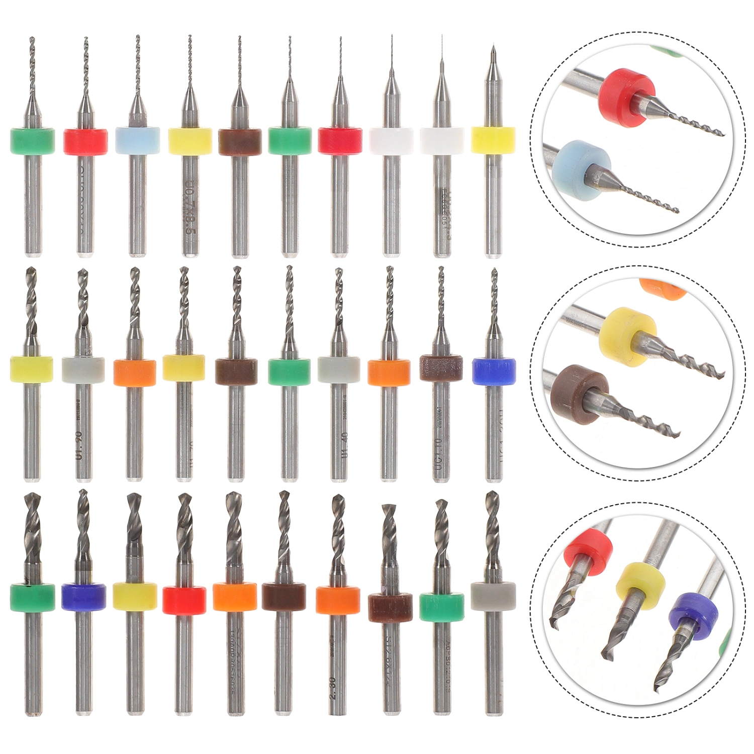 30pcs Micro Drill Bit Set Jewelry Drill Small Drill Bit Set for Circuit Board Jewelry Engraving