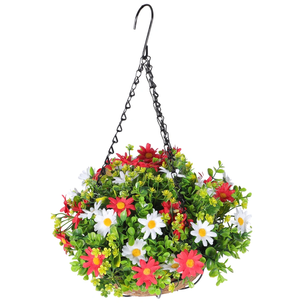 Artificial Hanging Flowers Basket Hanging Flower Basket Decor Garden Ornament