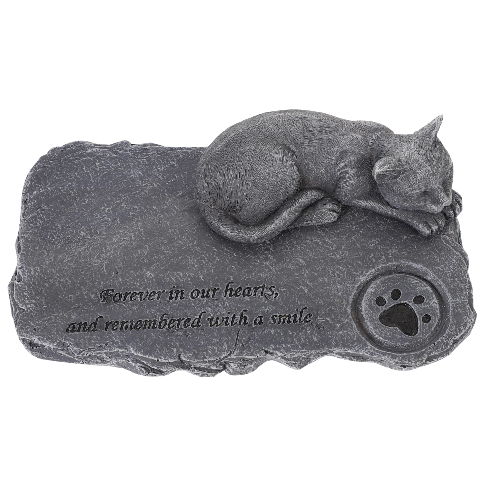 Cat Memorial Headstone Cat Tribute Statue Cat Passing Away Gift Pet Memorial Stone