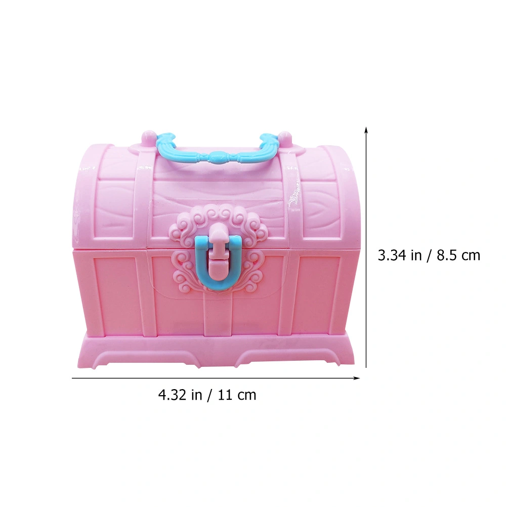 2pcs Treasure Chest Box Kid Toy Storage Box Cute Desktop Organizer Box for Kids