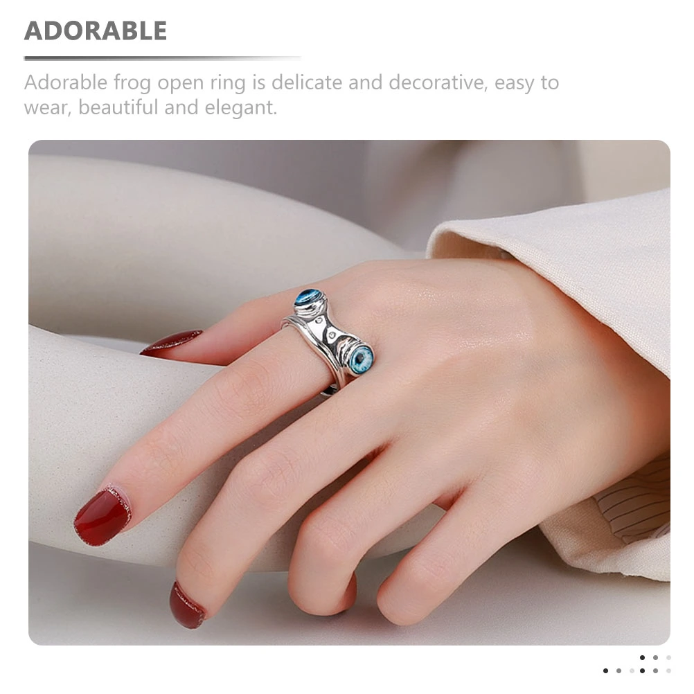 Frog Open Ring Cute Frog Ring Animal Finger Ring Women Frog Ring Jewelry for Girl