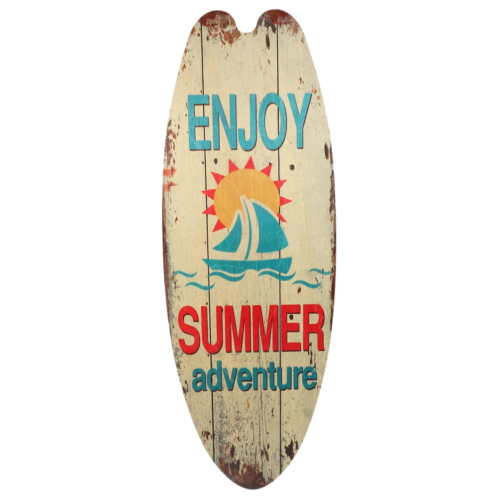 Decorative Summer Theme Surfboard Decor Widely-used Party Bar Wall Pendant Wooden Surfboard Sign