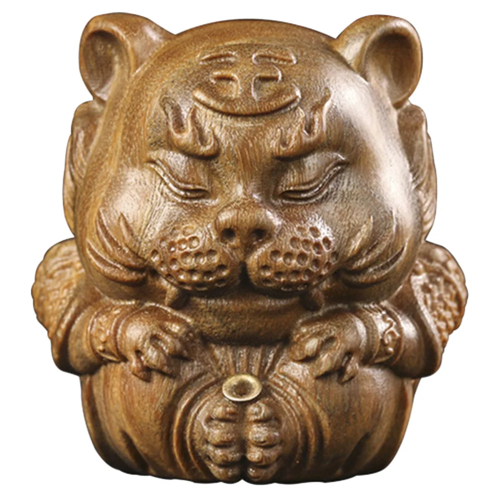 Incense Stick Holder Decor Wooden Tiger Shaped Incense Burner Holder Ornament