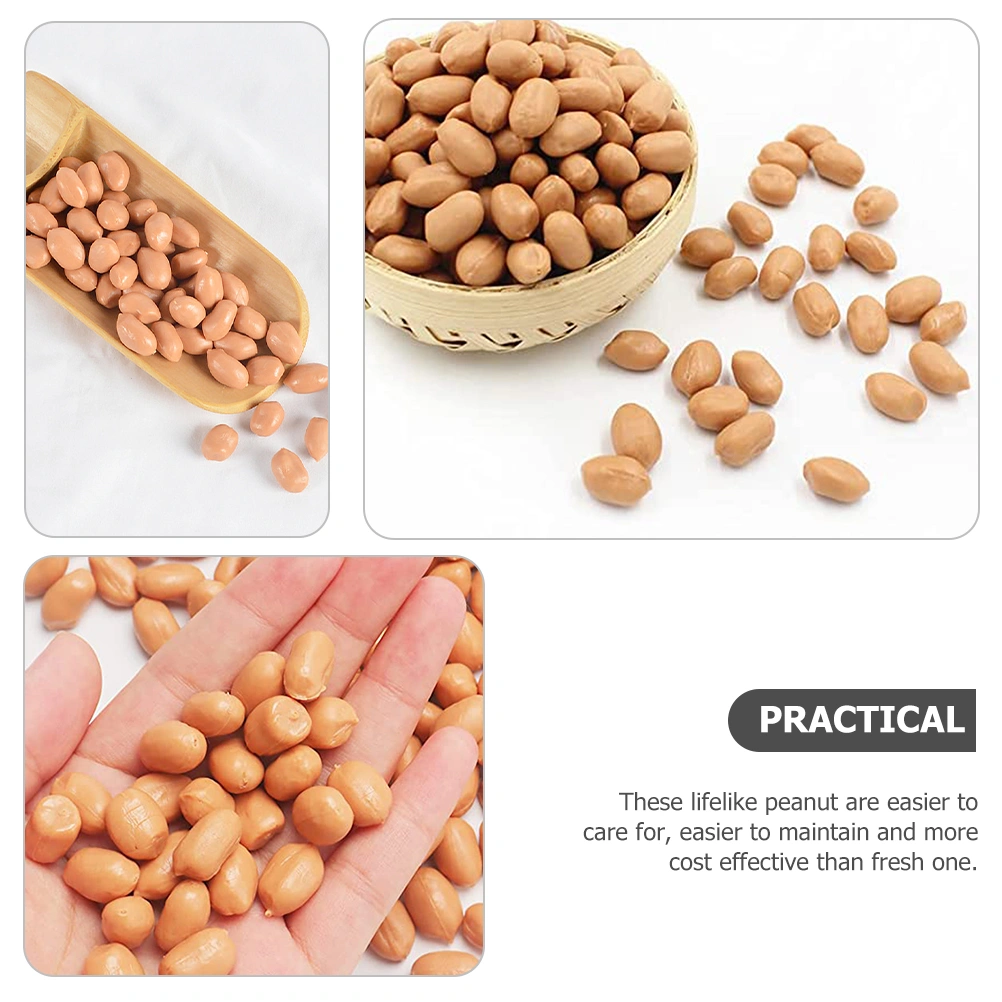 1 Bag Artificial Groundnut Kernels Fake Peanut Kernels Dried Fruits Photo Props
