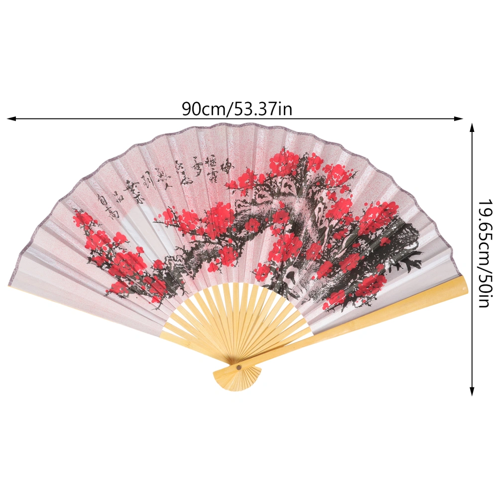 Large Folding Fan Vintage Folding Fan Wall Hanging Pendant Photography Prop Hallway Decoration