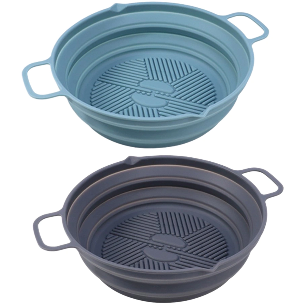 2pcs Air Fryer Silicone Liners Reusable Air Fryer Silicone Pot Air Fryer Basket