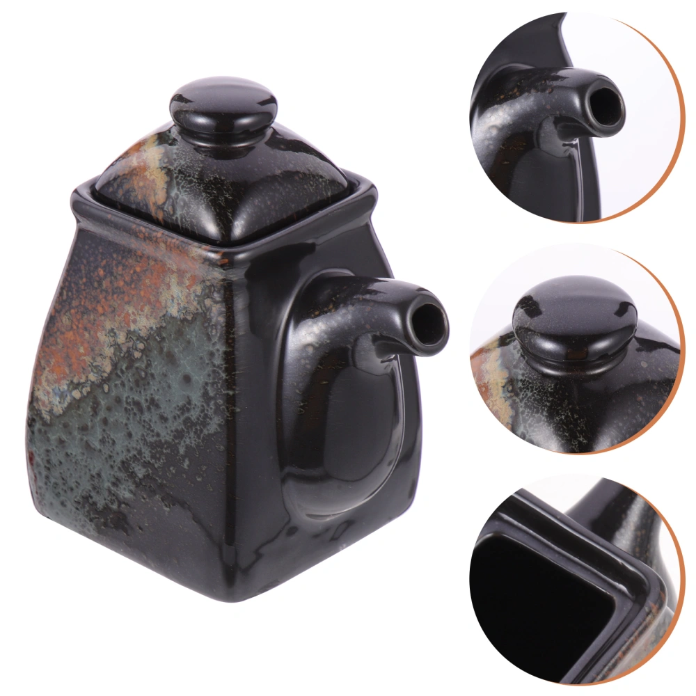 Japanese Style Soy Sauce Dispenser Ceramic Sauce Container Seasoning Jar Soy Sauce Container