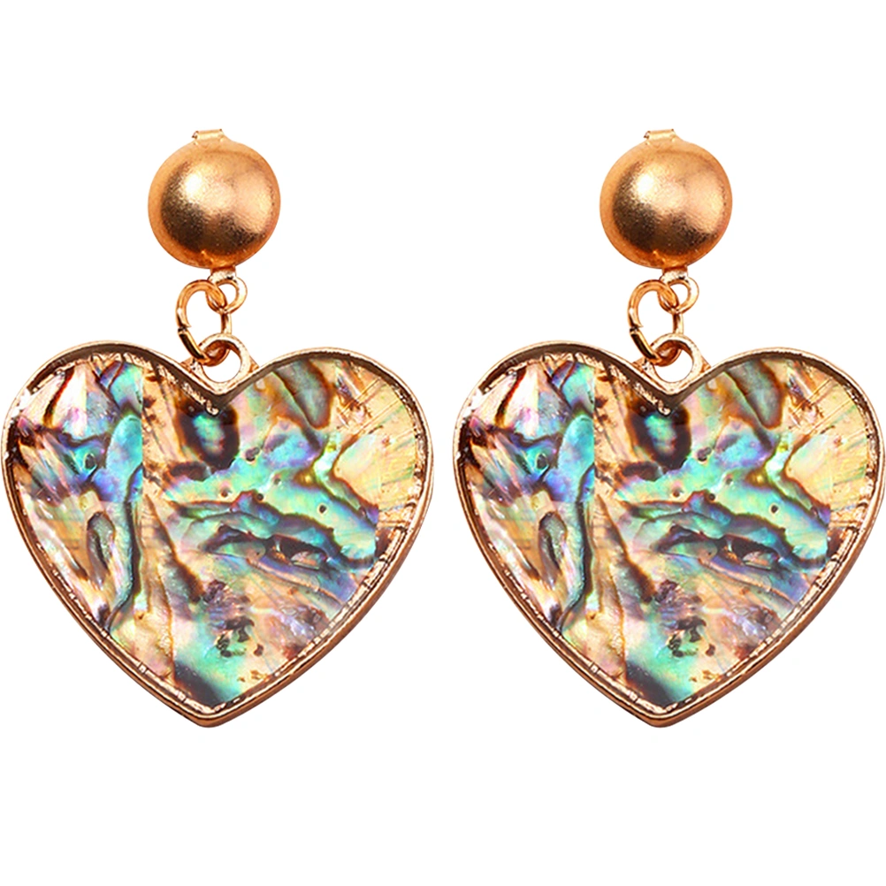 1 Pair Heart Earrings Leopard Printed Earrings Women Christmas Valentine's Day Gift