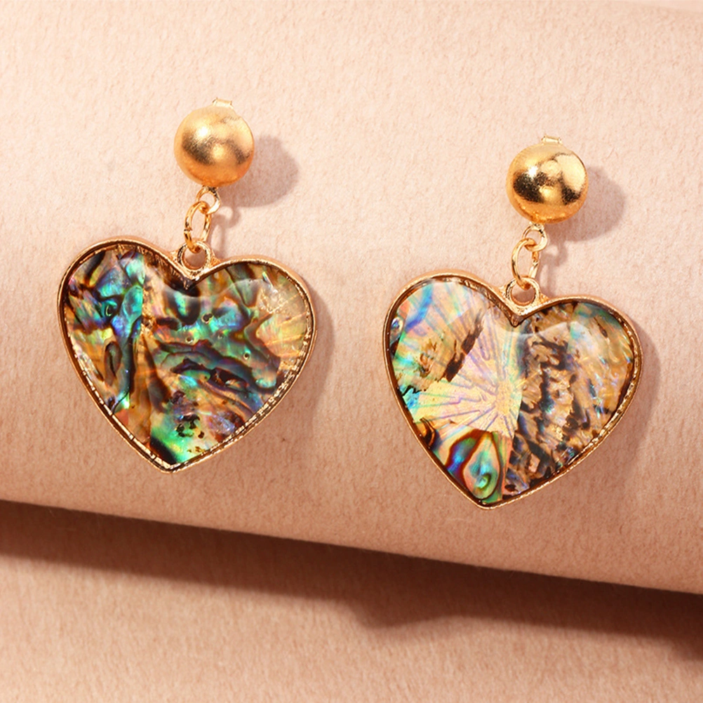 1 Pair Heart Earrings Leopard Printed Earrings Women Christmas Valentine's Day Gift