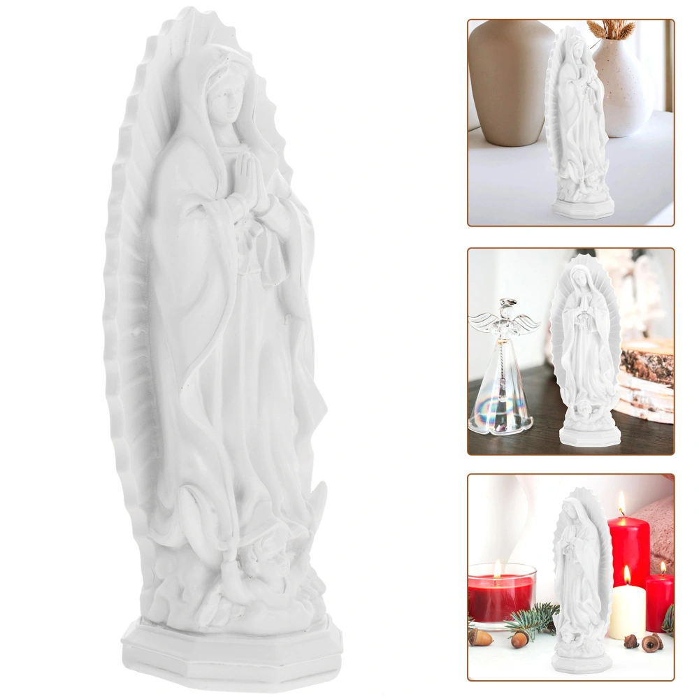 Virgin Mary Figurine Resin Virgin Mary Statue Catholic Sculpture Religious Style Statue