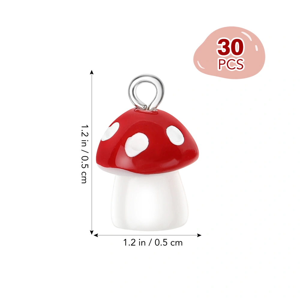 30 Pcs Small Mushroom Charms Lovely Mushroom Pendants for DIY Craft Making Jewelry