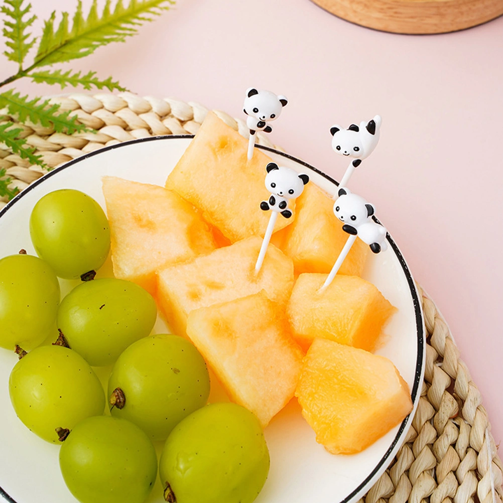 16Pcs Cartoon Fruit Picks Adorable Panda Food Picks Kids Food Picks Decorative Fruit Picks