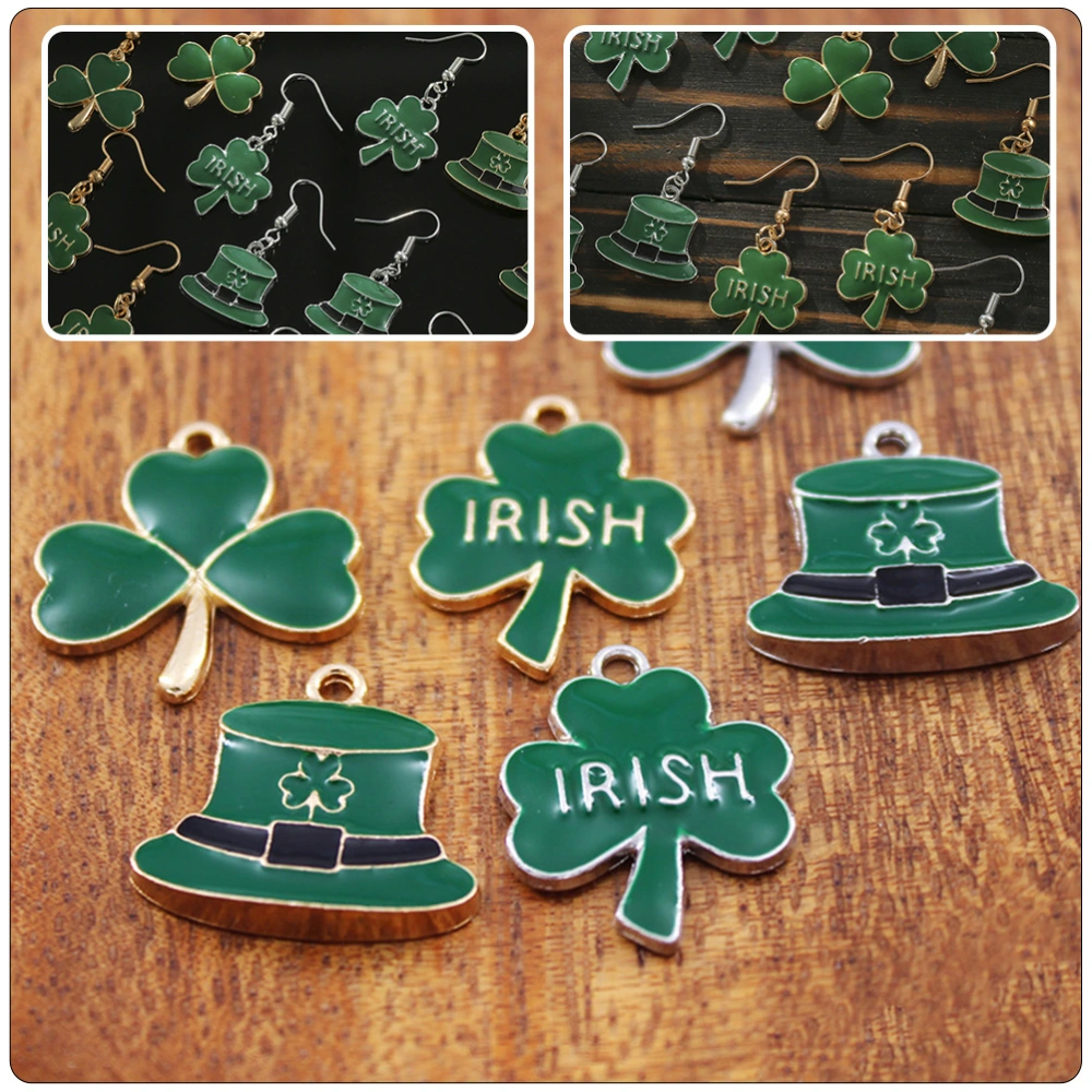 20pcs  Practical Novel DIY Alloy Shamrock Bracelet Pendants Necklace Pendant Decorations