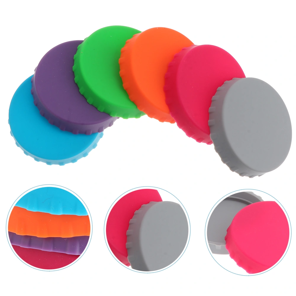 12pcs Bottle Caps Silicone Bottle Sealer Covers Reusable Unbreakable Bottle Stoppers