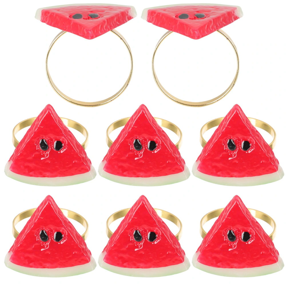 8pcs Watermelon Napkin Rings Fashion Simple Fruit Series Watermelon Shape Napkin Rings