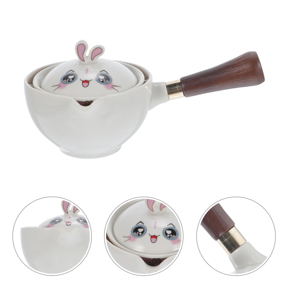 Ceramic Tea Kettle Tearoom Tea Pot Cartoon Kettle Durable Kitchen Tea Kettle with Filter