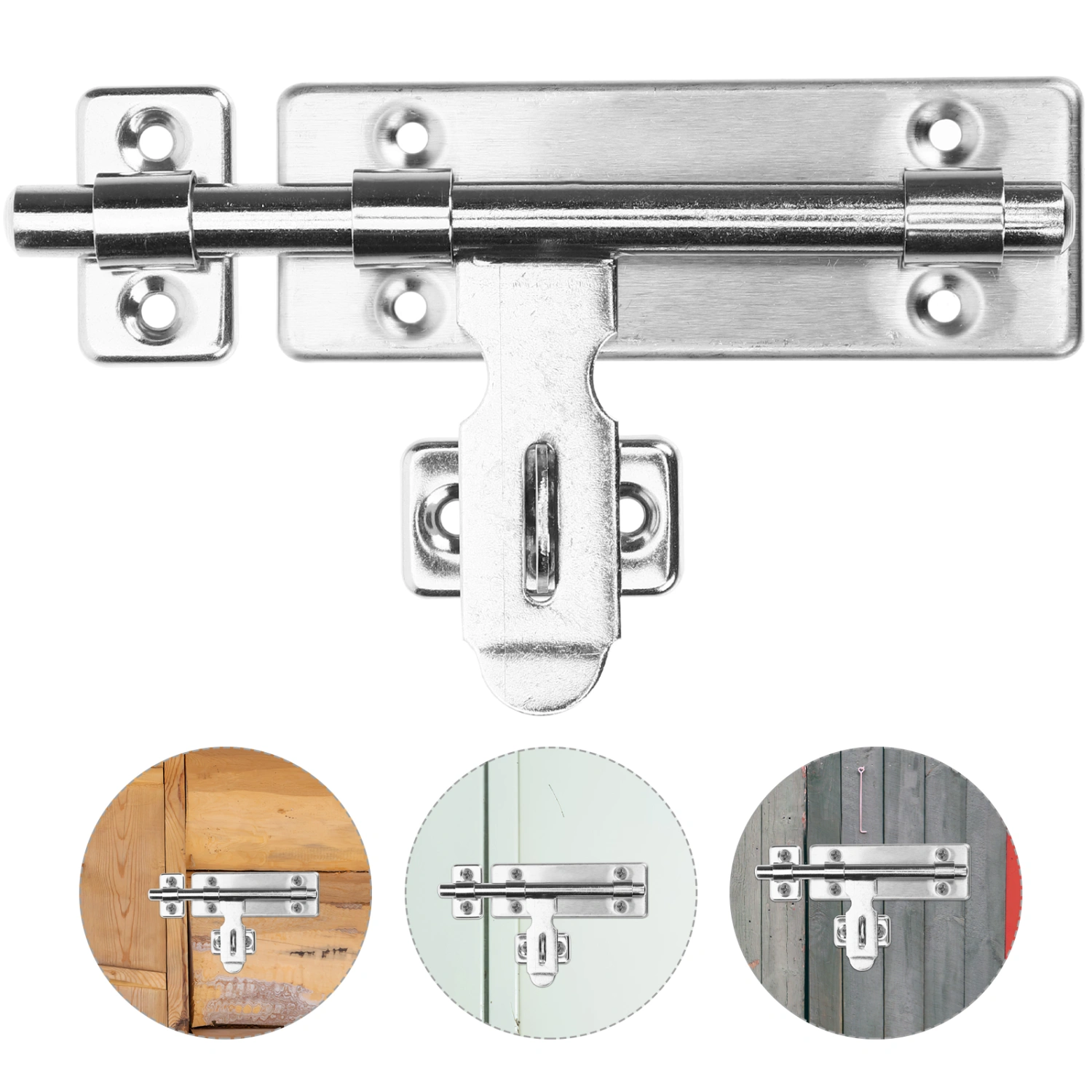 2pcs Door Bolts Latch Sliding Door Lock Door Bolt Bathroom Door Safety Latch