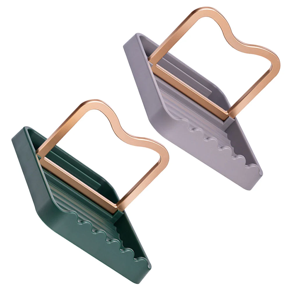 2Pcs Kitchen Spoon Rest Pot Lid Holder Countertop Tableware Holder Foldable Lid Spoon Holder