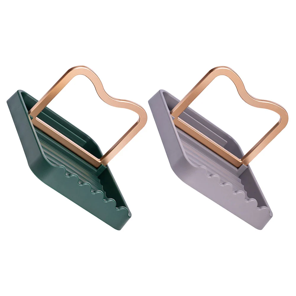 2Pcs Kitchen Spoon Rest Pot Lid Holder Countertop Tableware Holder Foldable Lid Spoon Holder