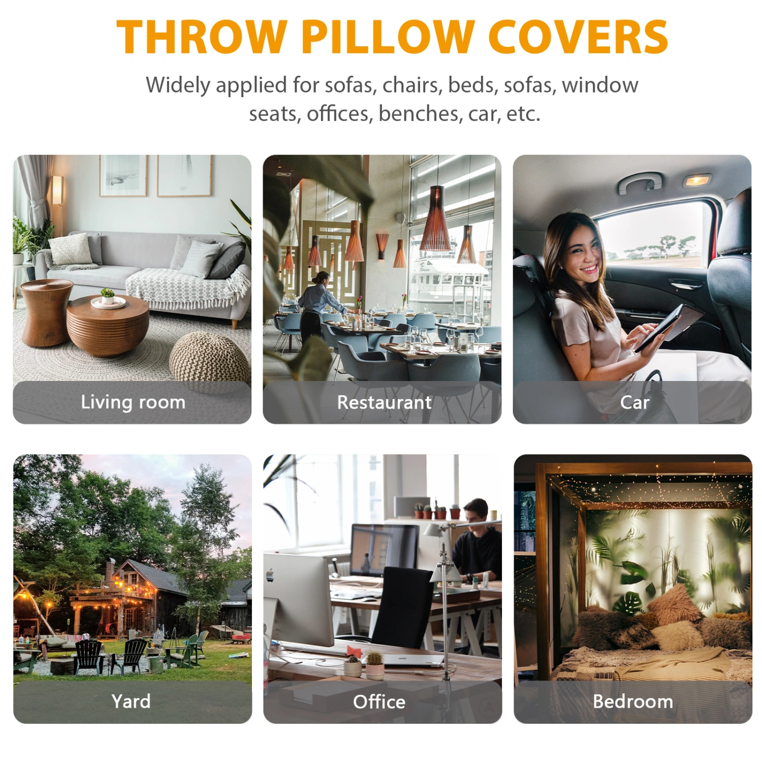 4pcs Throw Pillow Covers Decorative Pillows Case Couch Pillowcases Bed Pillowcases