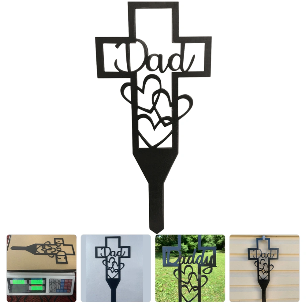 Garden Stake Ornament Graves Cemetery Stake Decoration Creative Cemetery Stake for The Departed