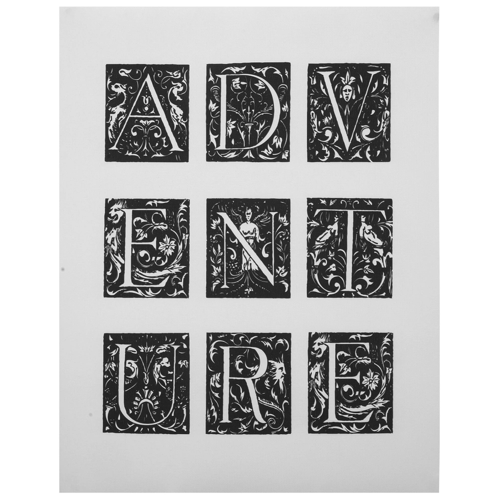 Alphabet Printing No Frame Wall Picture Vintage Wall Art Picture Wall Decor