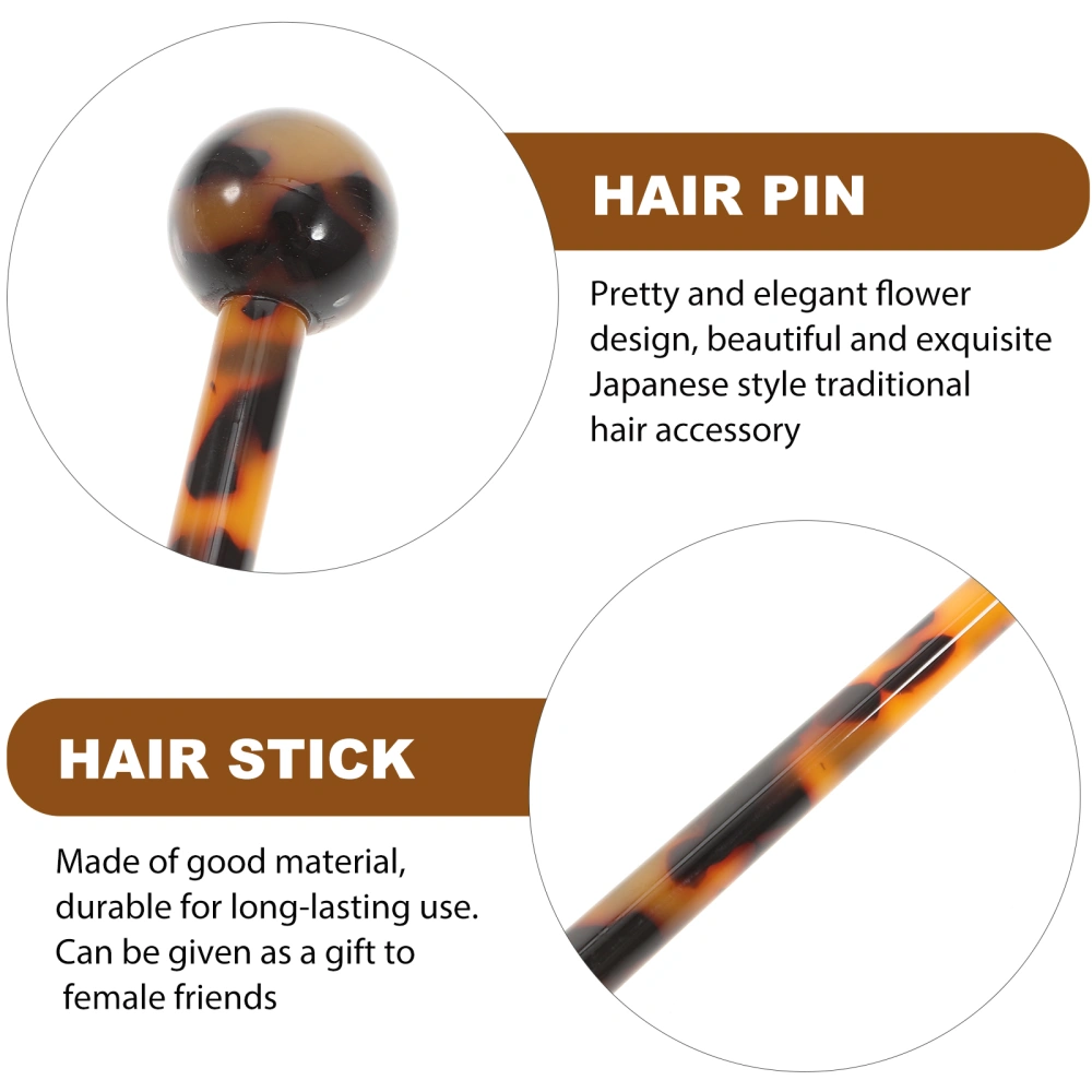 Tortoise Shell Long Hair Stick Acetate Hair Pin for Women Thick Long Hair