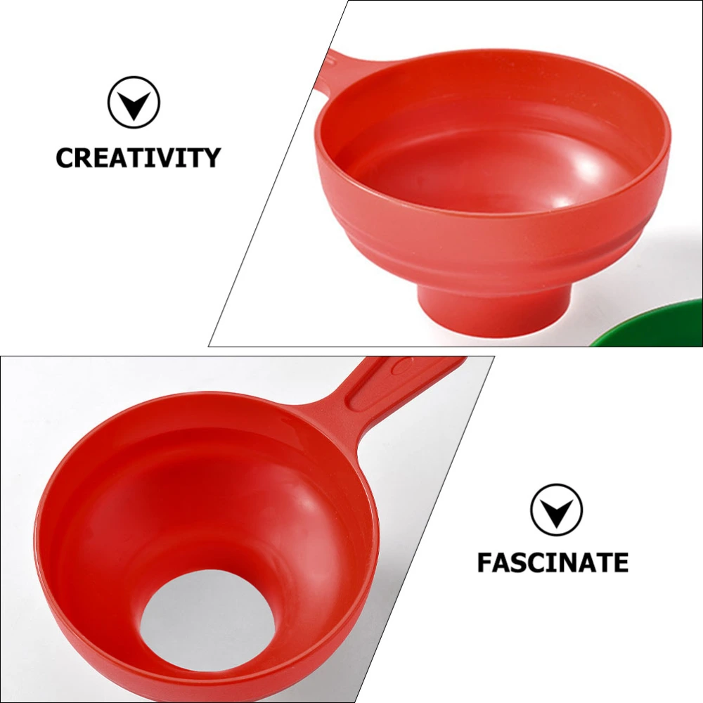 2Pcs Multi-function Oil Funnel Plastic Wide Mouth Seasoning Funnel Kitchen Supplies