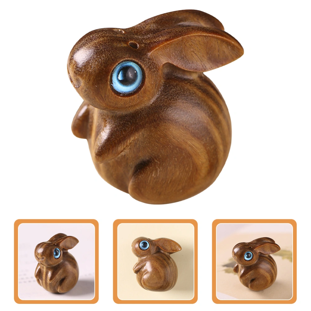 Zodiac Wood Rabbit Pendants Wood Rabbit Charm Rabbit Pendant Key Chain Pendant