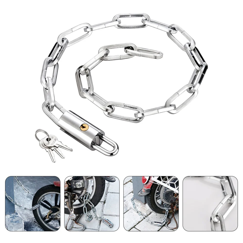 Bike Chain Lock Sturdy Chain Lock Bike Safety Lock Anti-theft Cycling Lock Portable Bike Lock