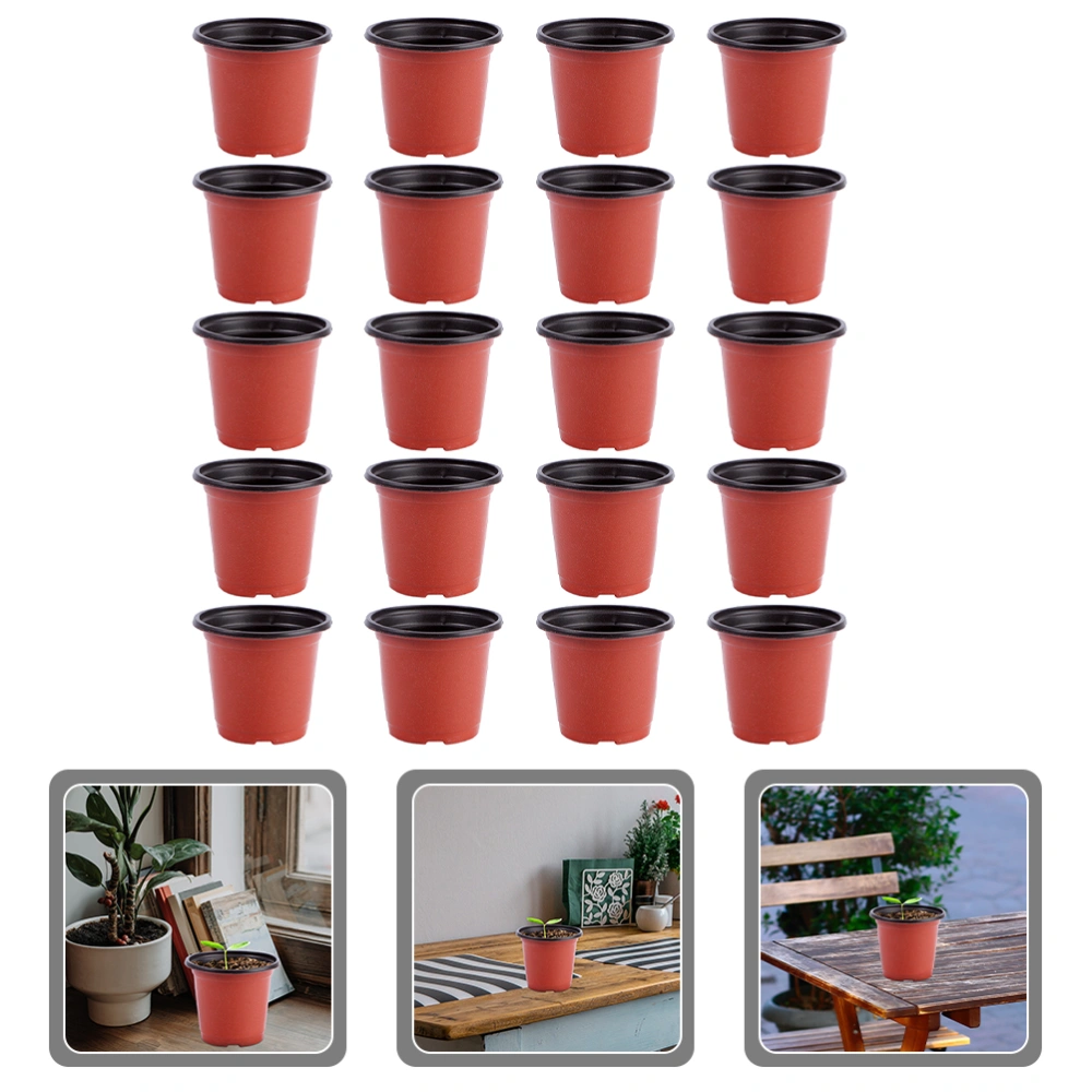 100pcs Widely-used Plant Nursery Pot Plastic Gardening Nutrient Pot Flower Transplanting Pot