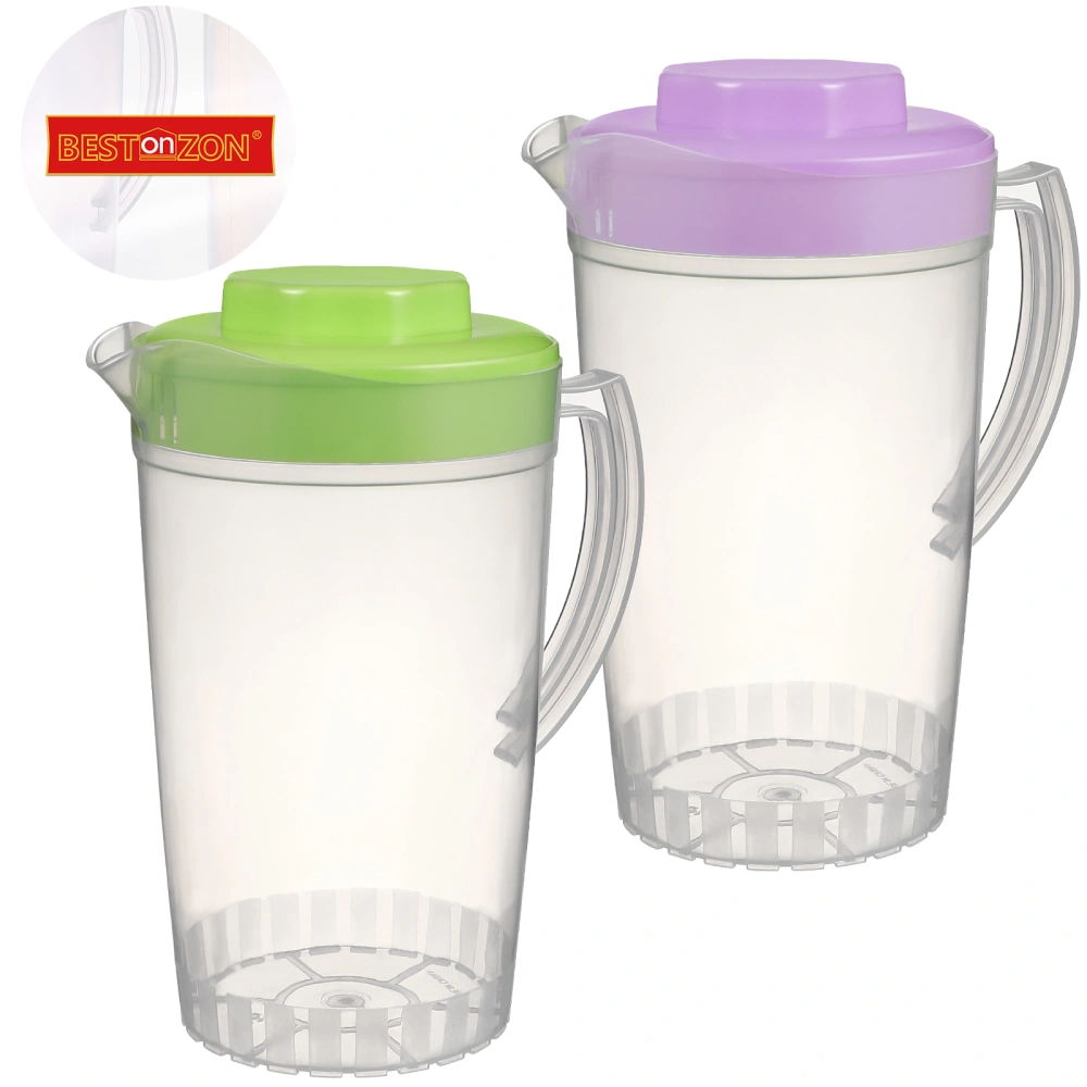 2 Pcs Pitchers Pots Pitcher Jugs with Lids for Hot Cold Water Juice Beverage Tea Milk