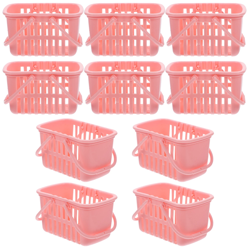 10pcs Mini Shopping Basket for Kids Shopping Basket Toy Small Supermarket Basket Photo Prop