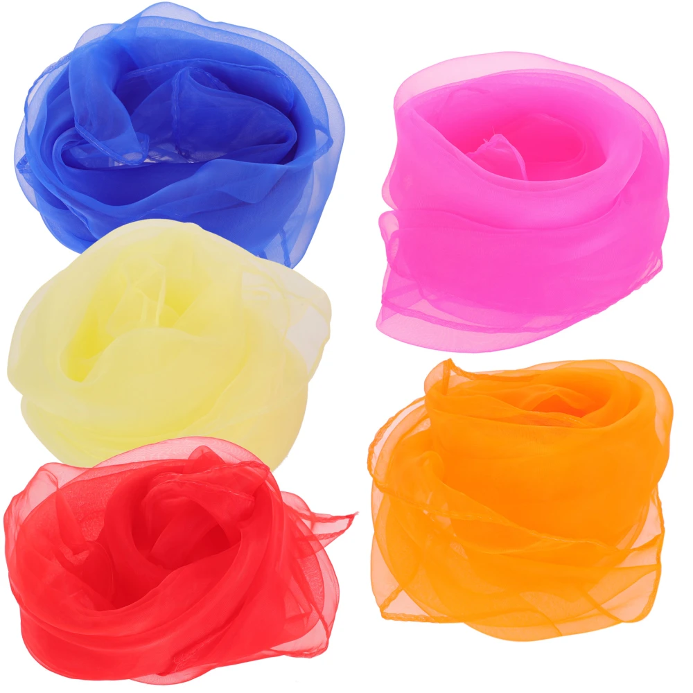 10Pcs Colorful Performance Scarves Children Play Scarves Juggling Scarf Props Baby Sensory Toys