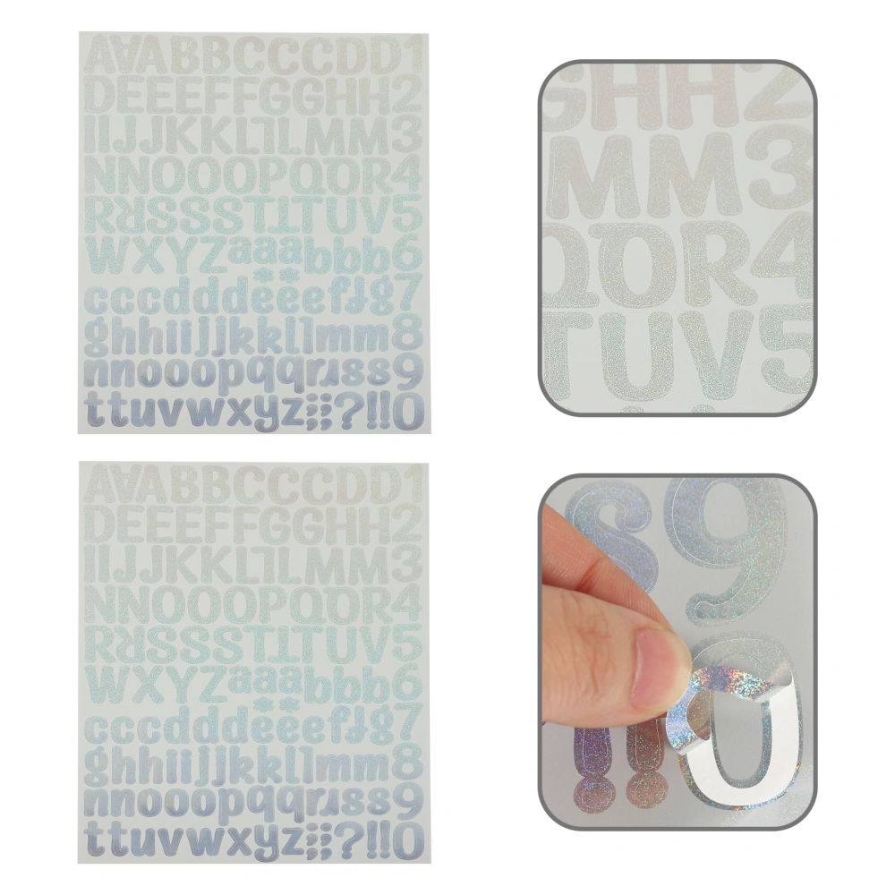 10 Sheets Self Adhesive Vinyl Waterproof Personality Letter Sticker Alphabet Decals