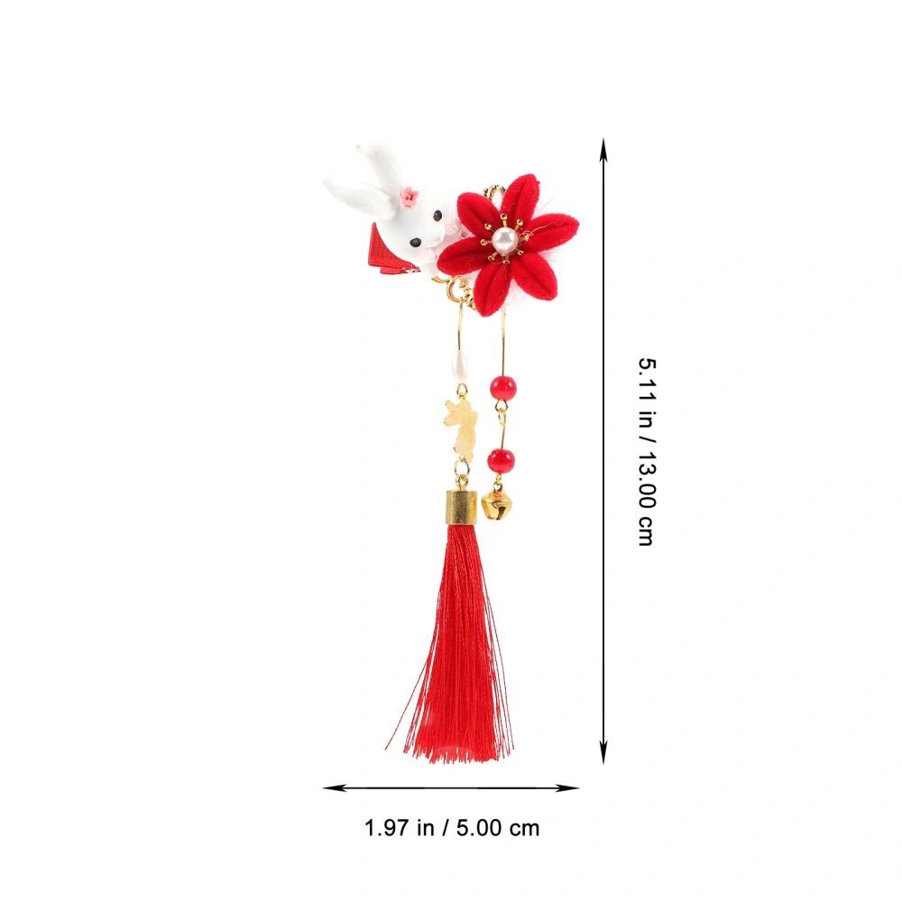 2pcs Chinese Style Hair Clips New Year Rabbit Design Girl Hair Pin Hair Styling Accessories