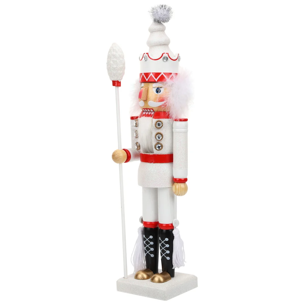 Christmas Wooden Nutcracker Figure Traditional Xmas Gift Nutcracker Soldier Decor