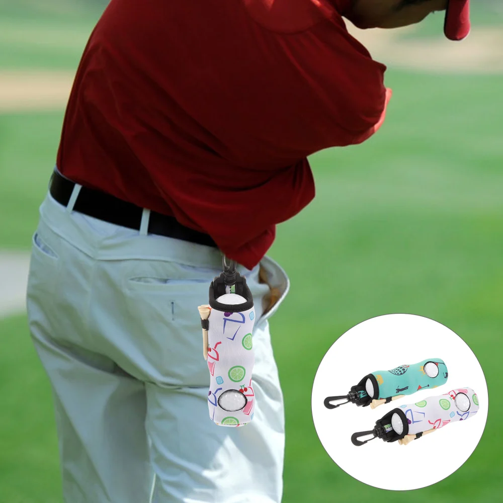 1 Set of Golfs Ball Bag Golfs Tee Bag Neoprene Bag Golfs Ball Holder Decorative Golfs Ball Waist Bag