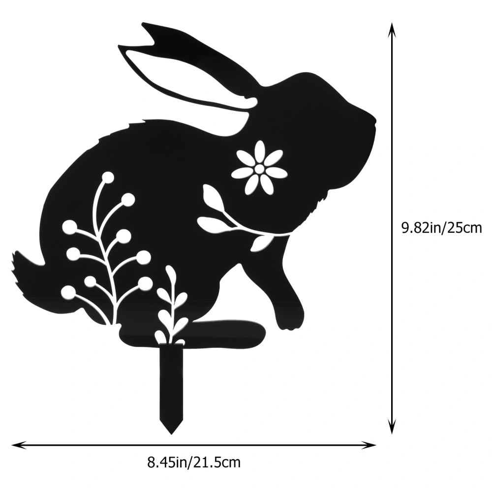 Easter Rabbit Yard Sign Bunny Rabbit Stake Easter Decoration Outdoor Garden Decor